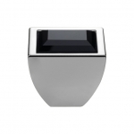 Pomolo Mobile Linea Calì Crystal Elios Crystal Swarowski® Jet Nero Cromo Lucido