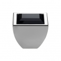 Pomolo Mobile Linea Calì Crystal Elios Crystal Swarowski® Jet Nero Cromo Lucido