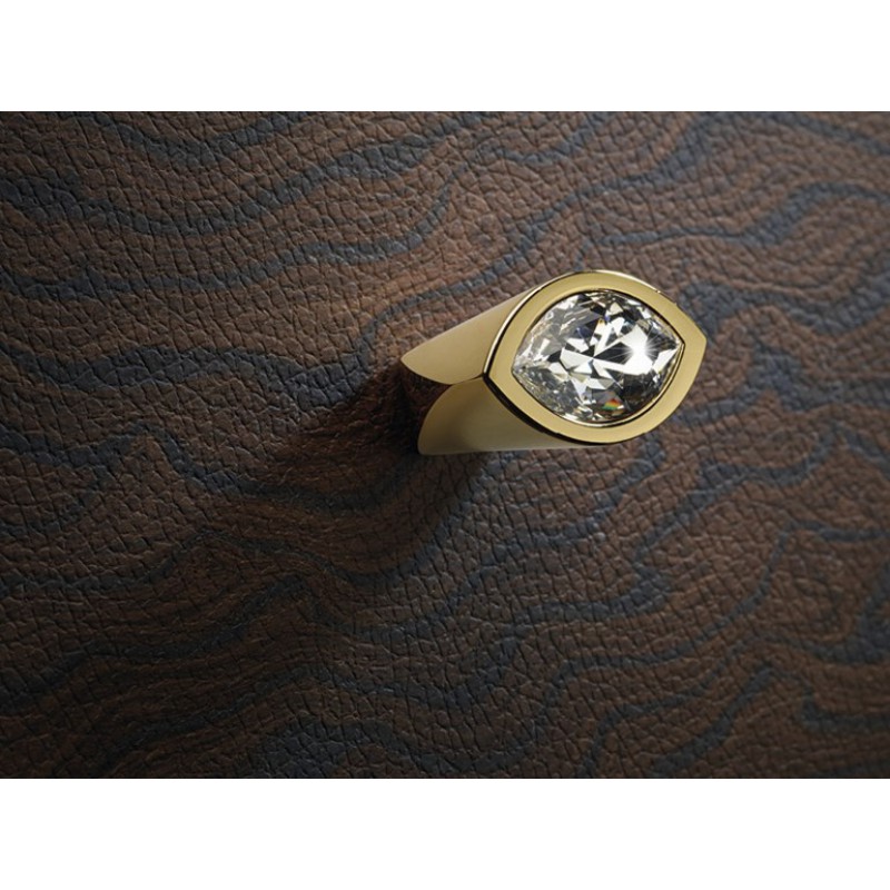 Pomolo Mobile Linea Calì Crystal Elipse Crystal PB con Swarowski® Oro Zecchino