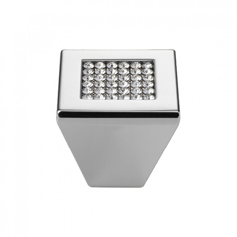 Pomolo Mobile Linea Calì Mesh Crystal PB con Cristalli Swarowski® Cromo Lucido