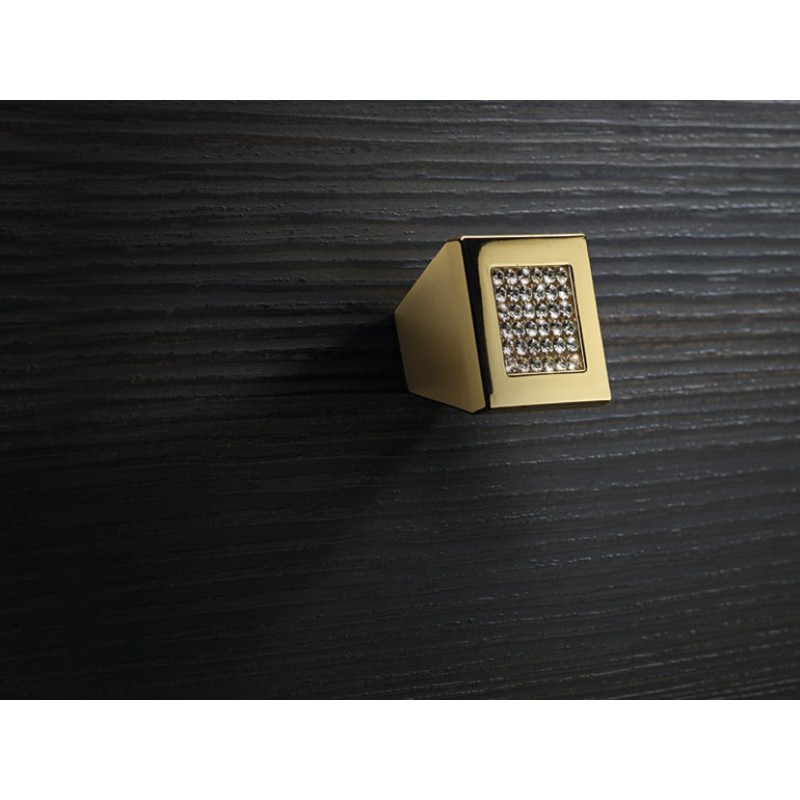 Pomolo Mobile Linea Calì Mesh Crystal PB con Cristalli Swarowski® Oro Zecchino