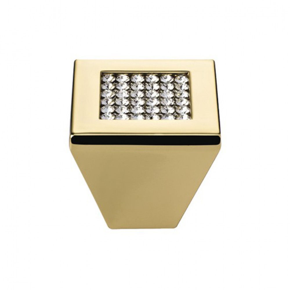 Pomolo Mobile Linea Calì Mesh Crystal PB con Cristalli Swarowski® Oro Zecchino