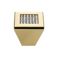 Pomolo per Mobili Linea Calì Mesh Crystal PB Swarowski Oro Zecchino