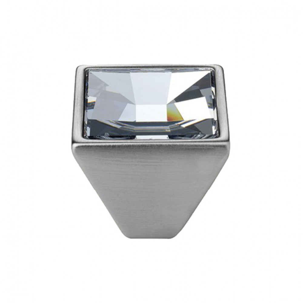 Pomolo Mobile Linea Calì Mirror PB con Cristalli Swarowski® Cromo Satinato