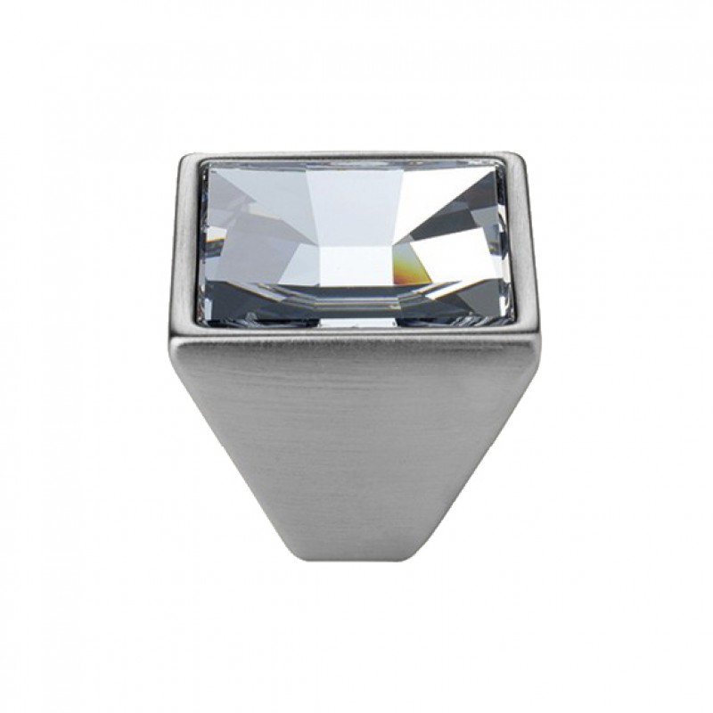 Pomolo Mobile Linea Calì Mirror PB con Cristalli Swarowski® Cromo Satinato