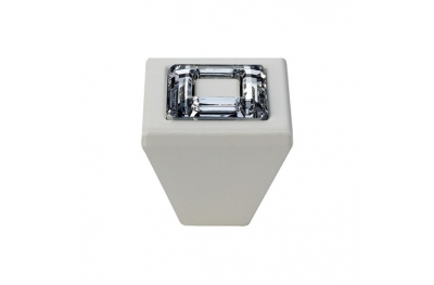 Pomolo Mobile Linea Calì Ring Crystal PB con Cristalli Swarowski® Bianco Opaco