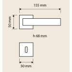 Prisma Linea Calì Maniglia per Porta Impugnatura Forma Romboidale