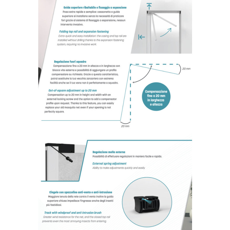 Proxima Effezeta Zanzariera Laterale con Carro Armato