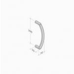 PVD-201 pba Maniglione in Acciaio Inox Trattamento PVD