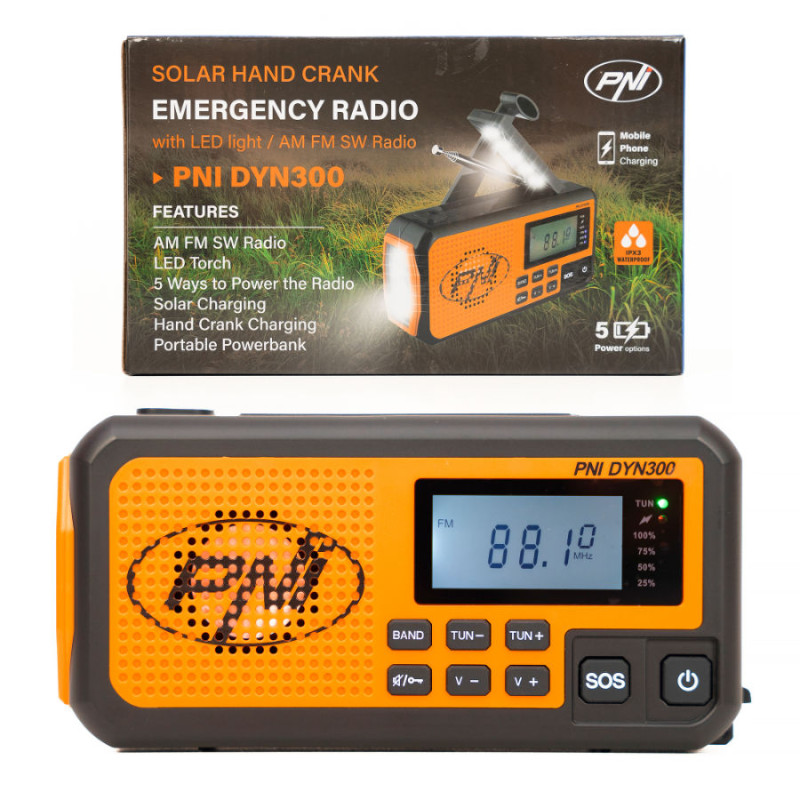 Radio Emergenza Blackout Dinamo Solare Powerbank 4000mAh