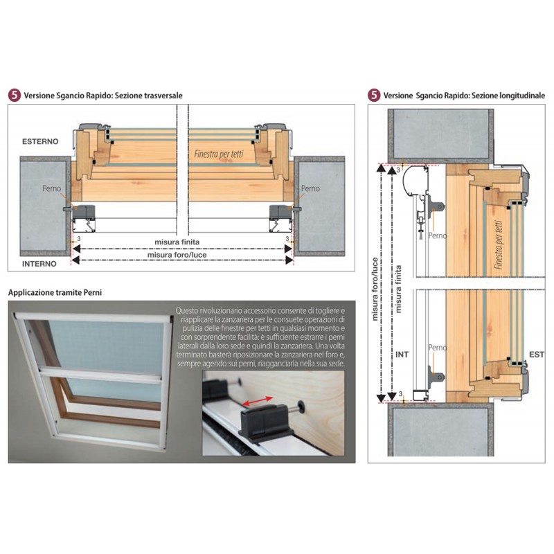 Revolux by Bettio Sgancio Rapido Click-Clack 40 Antivento Verticale a Molla