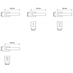 Riflesso Mesh Cromo Lucido Maniglia per Porta su Rosetta Linea Calì Crystal