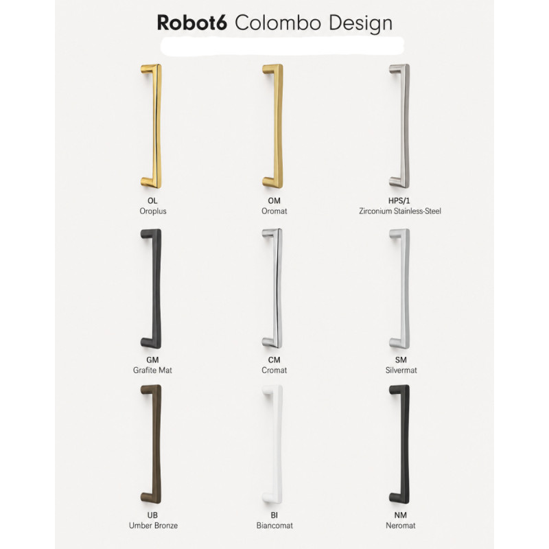 Robot6 Colombo Design Maniglione per Porta in Ottone Senza Rosette