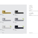 ROBOT6 S Colombo Design Maniglia per Porta con Rosetta Quadrata 6mm