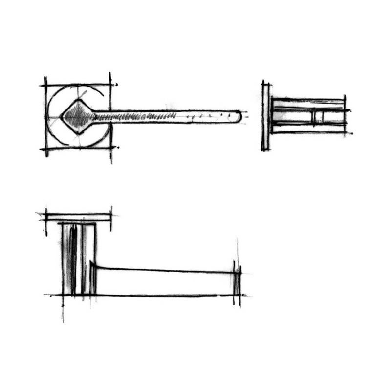 Rocket Frosio Bortolo maniglia moderna di interni progettata da Sliwinska Keska