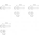 Rococò Patinè Maniglia per Porta su Rosetta Linea Calì Vintage