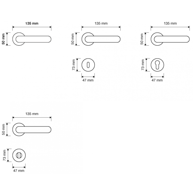 Rococò Patinè Maniglia per Porta su Rosetta Linea Calì Vintage