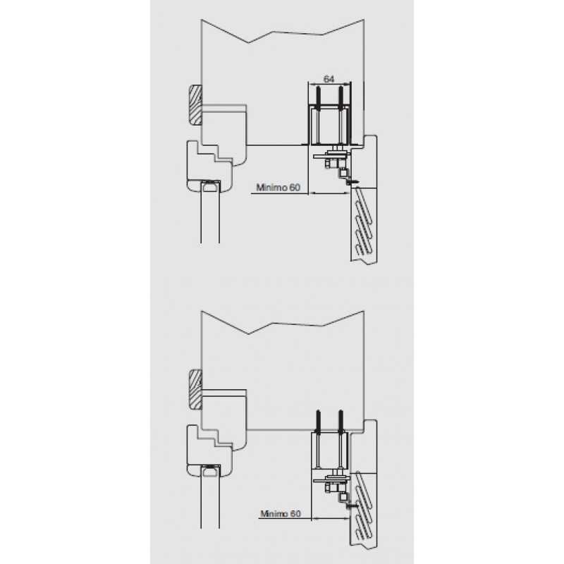 S TEL Doppia Anta 115-150cm 230Vac Chiaroscuro a Braccio per Persiane a Battente