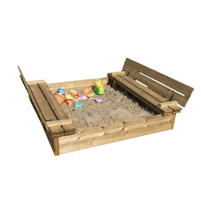 Sabbiera per Bambini in Legno di Pino 112x112 cm