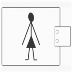 Segnaletica per Bagni WC pba 2045 in Acciaio Inox AISI 316L