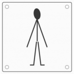 Segnaletica per Bagni WC pba 2045 in Acciaio Inox AISI 316L