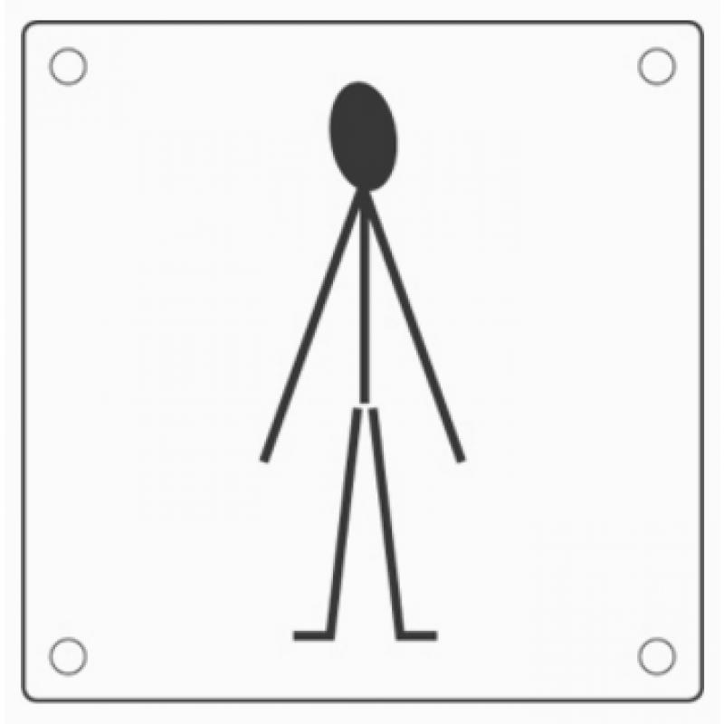 Segnaletica per Bagni WC pba 2045 in Acciaio Inox AISI 316L