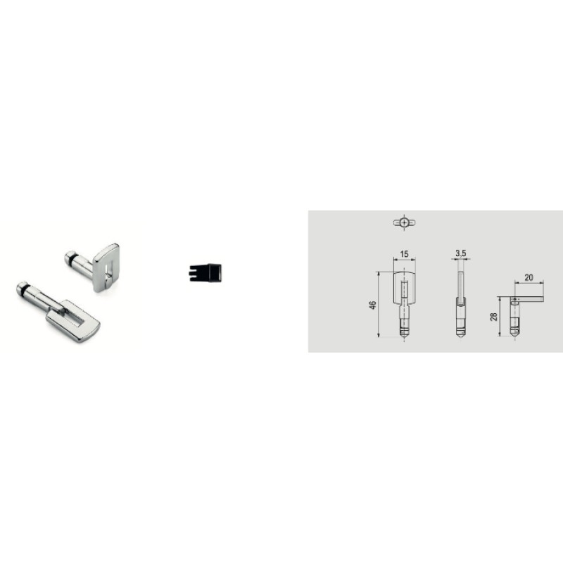 Serratura per Porte Scorrevoli Legno e Trascinatore Reguitti S01SR50T