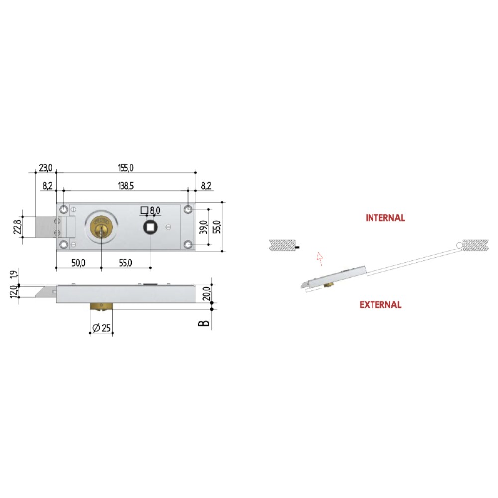 Serrature Per Portefinestre | Ferramenta Per Finestre Conï¿½ribalta | Serrature Perï¿½porte Finestre - Foto 7