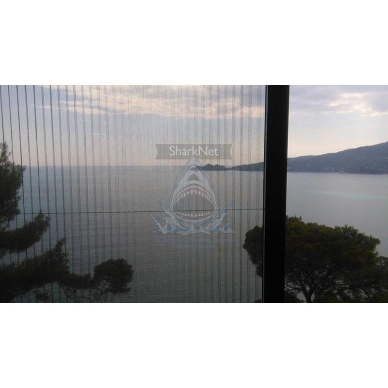 SharkNet 04 Zanzariera Plissettata con Piattina da 4mm Senza Nessun Ostacolo a Pavimento
