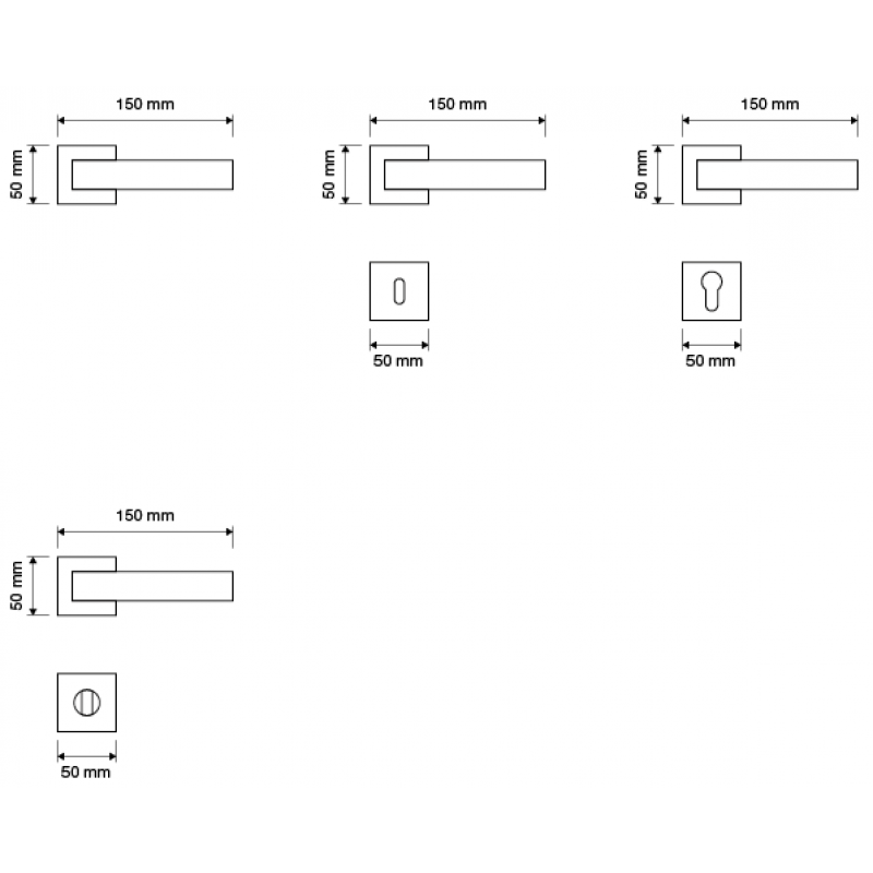 Sintesi Mesh Oro Zecchino Maniglia per Porta su Rosetta Linea Calì Crystal