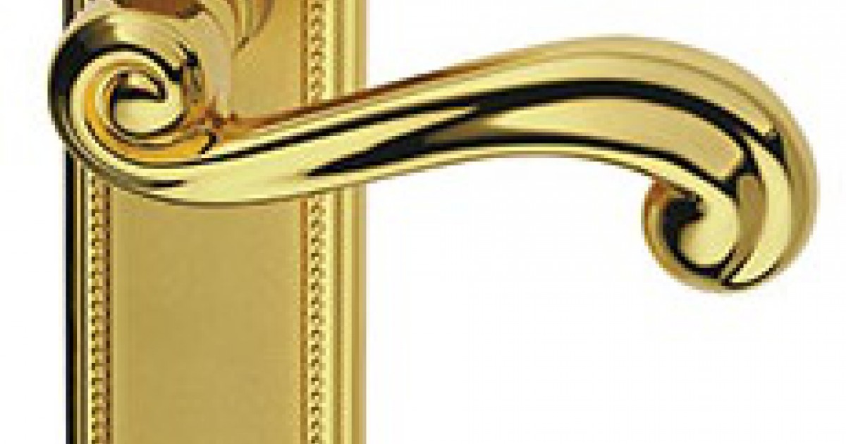 Maniglia Porta Interna In Ottone Lucido Serie Karol - Elegante E Resistente, Con Rosetta 45mm - Foto 5