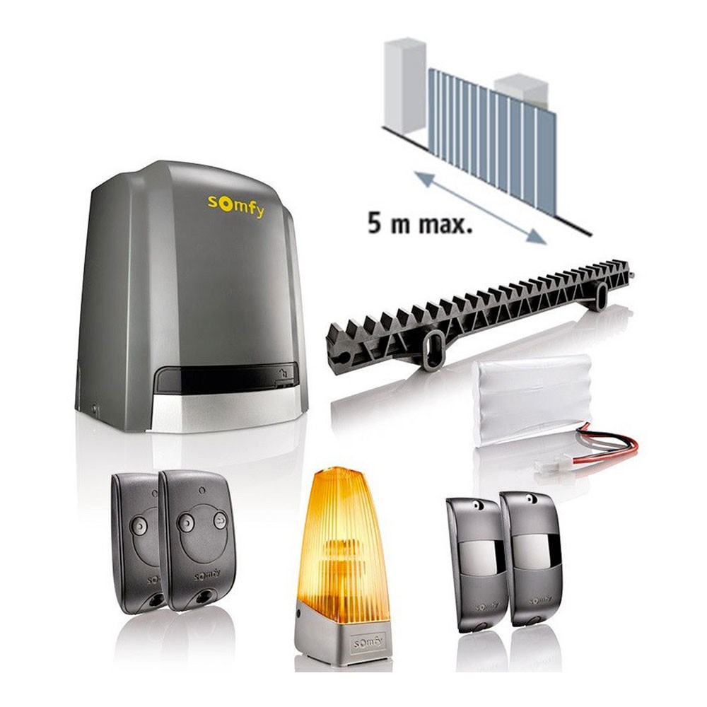 Slidymoove 300 Kit Motore per Cancelli Scorrevoli con Batteria Somfy