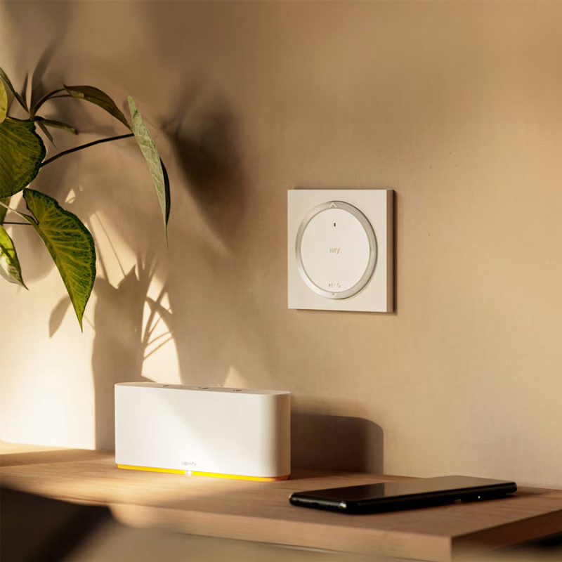 Somfy Amy io Comando Radio a Parete con Cornice Quadrata o Tonda