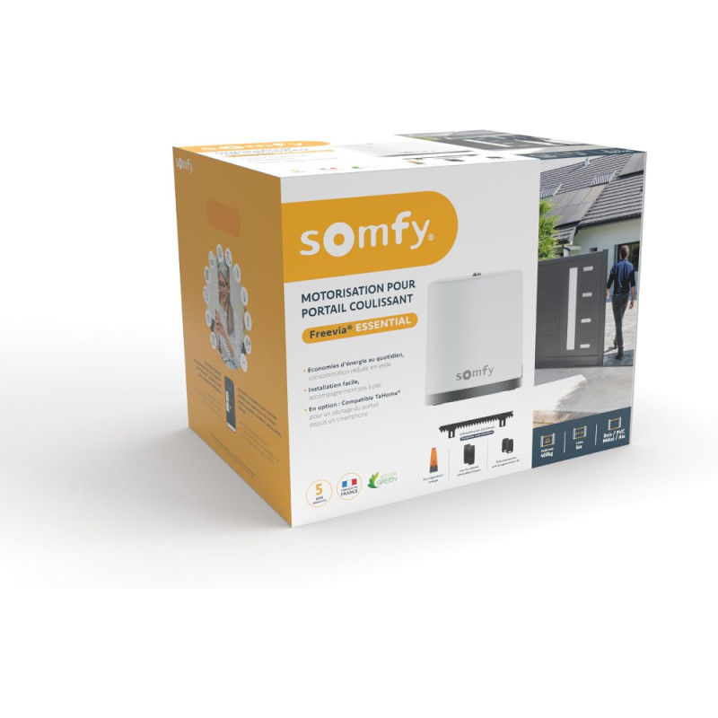 Somfy Freevia Essential Kit Motore per Cancello Scorrevole con Accessori
