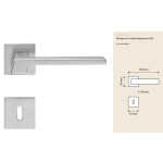 Stream Zincral Linea Calì Maniglia per Porta con Rosetta Ribassata