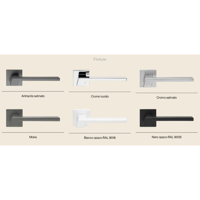 Stream Zincral Linea Calì Maniglia per Porta con Rosetta Ribassata