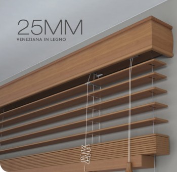 Tenda Veneziana In Legno Naturale URBNLIVING – Doghe Regolabili Per Privacy E Controllo Luce (50 Mm, 70x160 Cm)