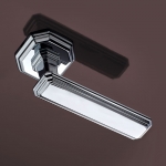 Themis Serie Vintage forme Maniglia per Porta su Rosetta Ottagonale Frosio Bortolo Diamantata di Lusso