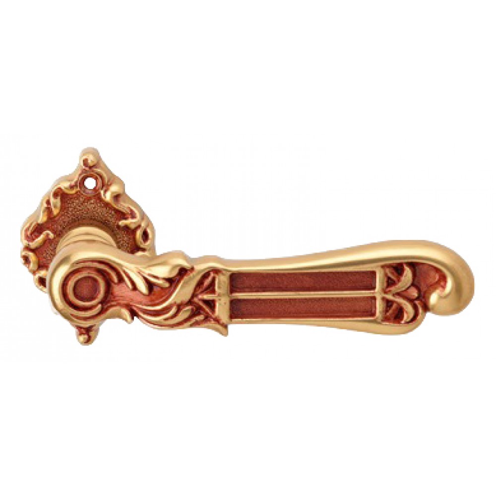 Tiffany Oro Francese Maniglia per Porta su Rosetta Linea Calì Vintage
