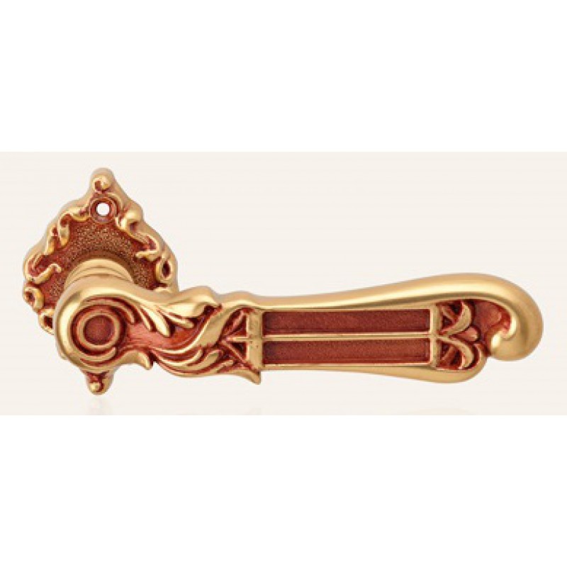 Tiffany Oro Francese Maniglia per Porta su Rosetta Linea Calì Vintage