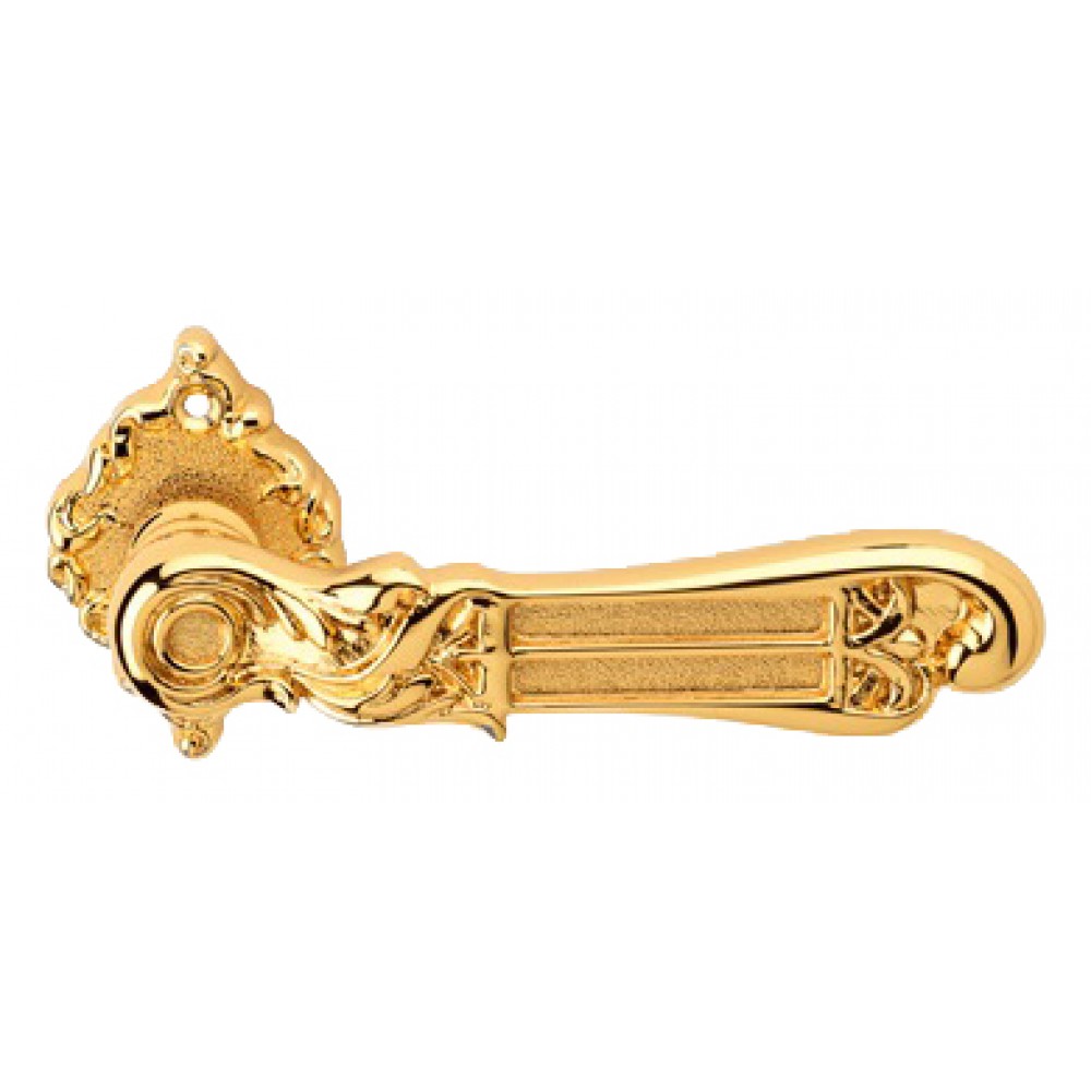Tiffany Oro Zecchino Maniglia per Porta su Rosetta Linea Calì Vintage