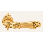 Tiffany Oro Zecchino Maniglia per Porta su Rosetta Linea Calì Vintage