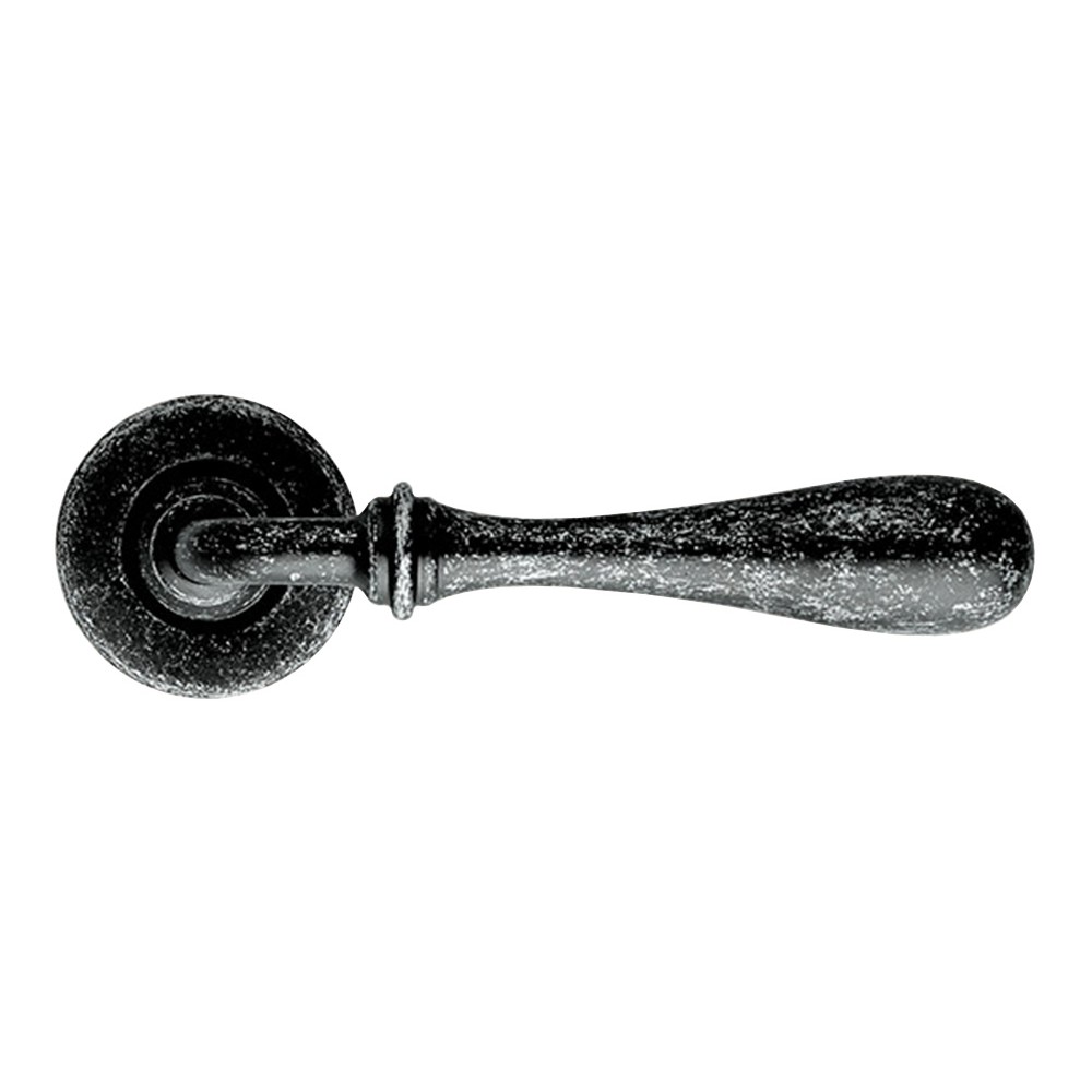 Tosca Ferro Effetto Invecchiato Maniglia per Porta su Rosetta in Stile Shubby Chic Linea Calì