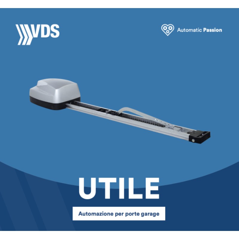 UTILE VDS Automazione per Garage Motoriduttore a Traino 24V
