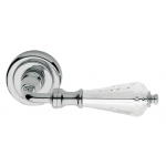 Veronica Cromo Lucido Maniglia per Porta su Rosetta Linea Calì Crystal