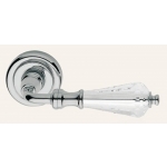 Veronica Cromo Lucido Maniglia per Porta su Rosetta Linea Calì Crystal