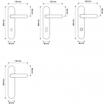 Veronica Maniglia per Porta su Placca Linea Calì Crystal