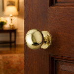 Victoria Arieni 101/C Pomolo per Porta ø50 mm Ottone Rosetta ad Avvitare