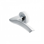 Wind Design Manital Cromato Lucido Coppia di Maniglie su Rosetta