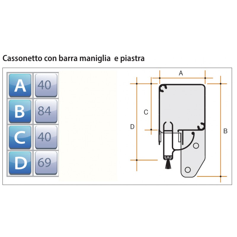 Zanzariera Bettio Sonia Tradizionale Verticale a Molla Ingombro Cassonetto 40mm